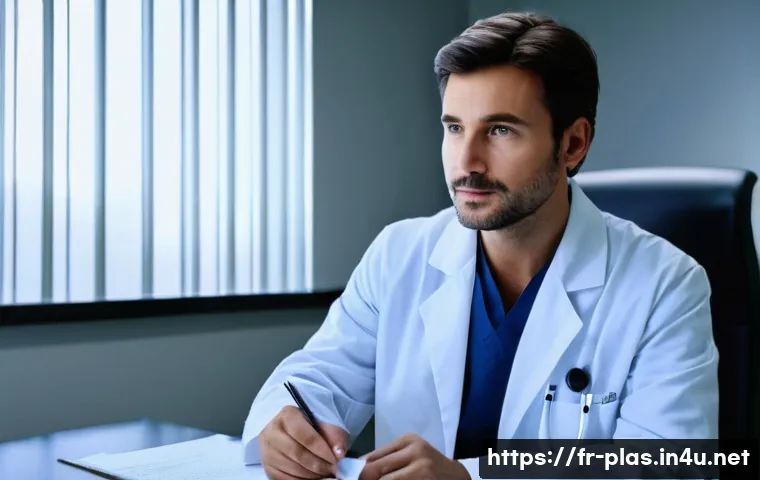 마취 방법 비교 - **Prompt 1: The Trusting Anesthesia Consultation**
"A brightly lit, modern hospital consultation...