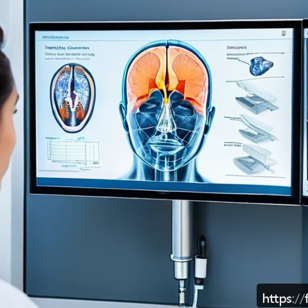 광대 축소술 후기 - A professional maxillofacial surgeon consulting with a French patient in a modern clinic setting, sh...