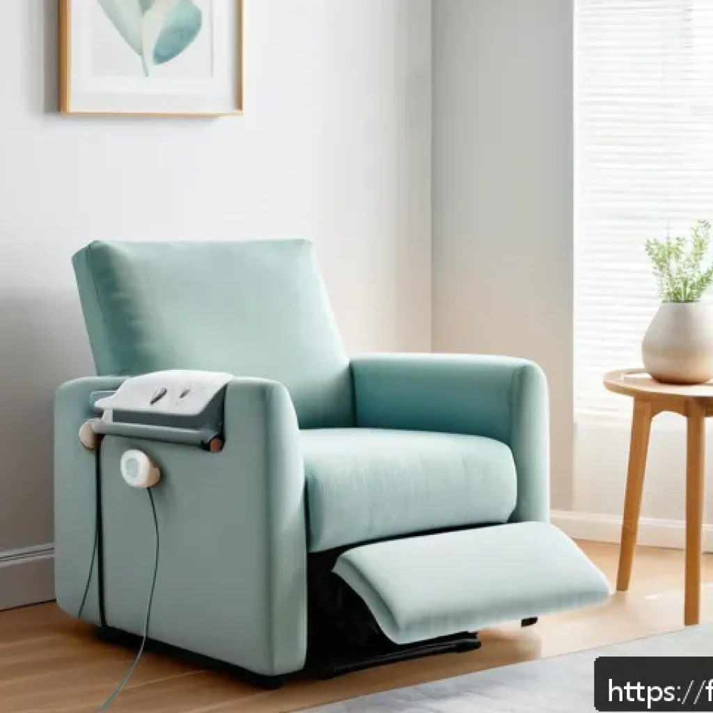 성형외과 수술 전 준비물 - A serene and cozy home recovery setting designed for post-surgery comfort, featuring a plush reclini...
