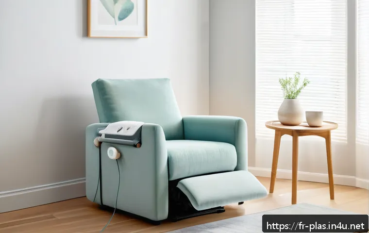 성형외과 수술 전 준비물 - A serene and cozy home recovery setting designed for post-surgery comfort, featuring a plush reclini...